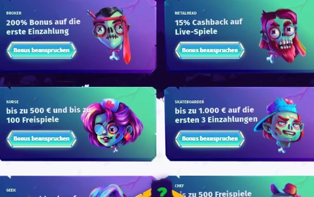 Un aperçu de bonus casombie